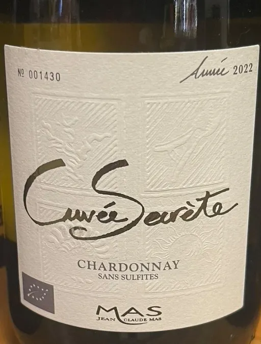 D PAUL MAS (MALRAS) Cuvée Secrète, Blanc, 2022, Pays d'Oc. Étiquette