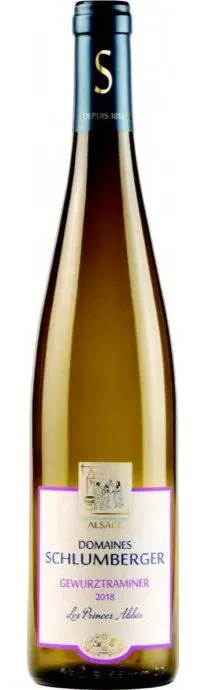 DOMAINES VITICOLES SCHLUMBERGER Les Princes Abbes, Gewurztraminer, White, 2018, Alsace. Bottle image