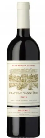 Château Vannières, Rot, 2019, Bandol. Flaschenabbildung