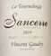 SCEV GAUDRY VINCENT Le Tournebride, Bianco, 2019, Sancerre. Etichetta frontale