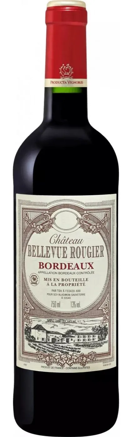 PRODUCTA VIGNOBLES-LES CAVES D'ARNOZAN (LORMONT) CHATEAU BELLEVUE ROUGIER, Red, 2014, Bordeaux. Bottle image