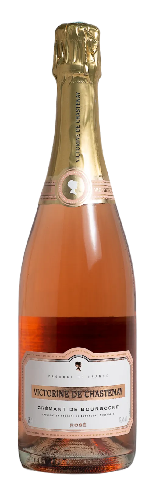 Union des vignerons des Monts de Bourgogne VICTORINE DE CHASTENAY, Rosé, 2019, Crémant de Bourgogne. Bottle image