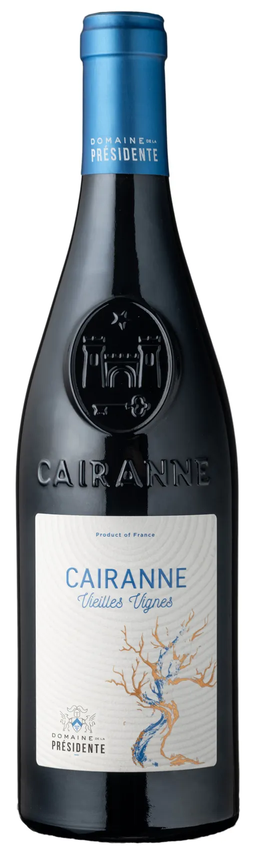 Scea max Aubert DOMAINE DE LA PRESIDENTE, Réserve Vieilles Vignes, Red, 2020, Cairanne. Bottle image