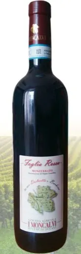 Az. Agr. I  MONCALVI I MONCALVI, Foglia Rossa, Rot, 2021, Monferrato. Flaschenabbildung