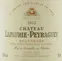 Château Lafaurie-Peyraguey, Premier Grand Cru Classé, Blanc, 2012, Sauternes. Étiquette
