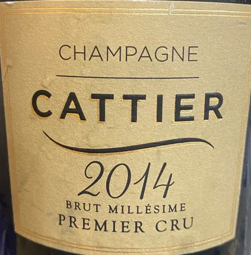 VIGNOBLES CATTIER Cattier, Blanc, 2014, Champagne premier cru. Étiquette