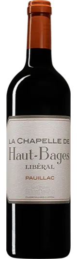 SOCIETE HAUT BAGES LIBERAL La Chapelle de Haut-Bages Libéral, Grand Cru Classe, Rouge, 2018, Pauillac. Image de la bouteille