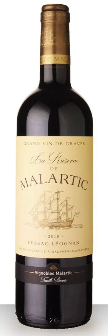 Château Malartic-Lagravière La Réserve de Malartic, Red, 2018, Pessac-Léognan. Bottle image
