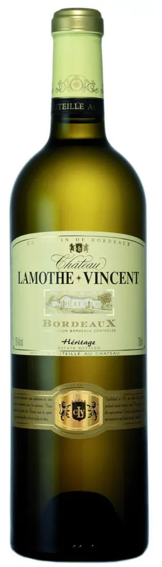 VIGNOBLES VINCENT (MONTIGNAC) CHÂTEAU LAMOTHE-VINCENT, Heritage, Weiß, 2021, Bordeaux. Flaschenabbildung