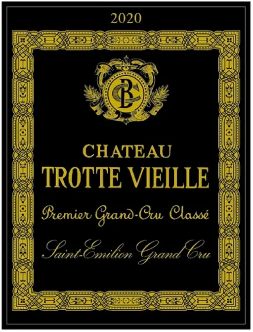 SOCIETE CIVILE DU CHATEAU TROTTEVIEILLE Château Trotte Vieille, Premier Grand Cru Classe, Rouge, 2020, Saint-Emilion grand cru. Étiquette