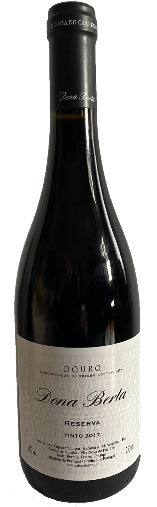H. & F. Verdelho, Lda Dona Berta Reserva Tinto, Rosso, 2017, Douro. Immagine della bottiglia