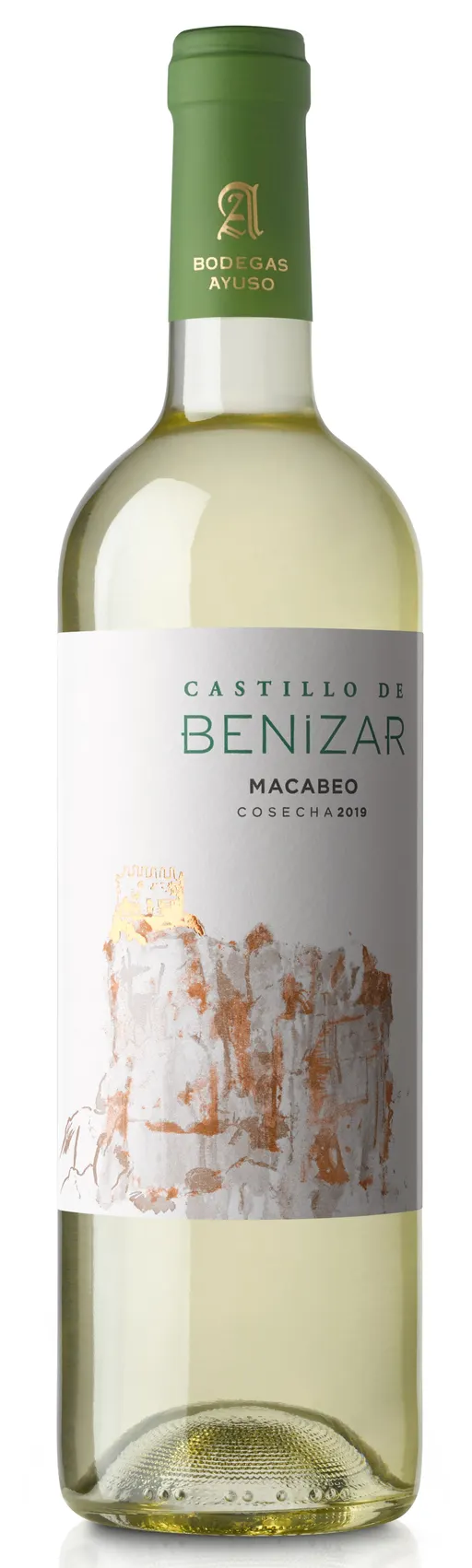 BODEGAS AYUSO SL Castillo De Benizar, Macabeo, Blanc, 2022, La Mancha. Image de la bouteille