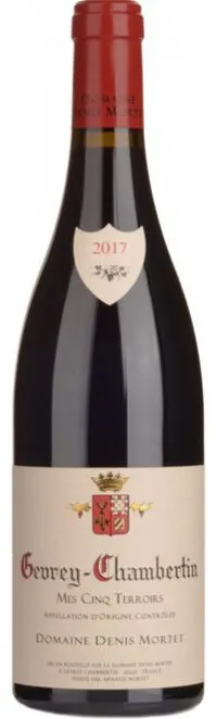 Domaine Denis Mortet Mes cinq terroirs, Rosso, 2017, Gevrey-Chambertin. Immagine della bottiglia