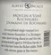 DOMAINE DE ROCHEGRES ROCHEGRES, Tinto, 2013, Moulin-à-Vent. Contraetiqueta
