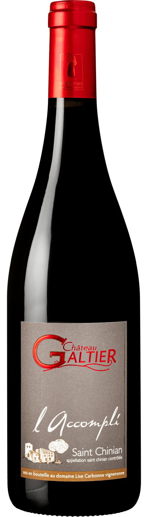 Lise CARBONNE L'Accompli, Red, 2017, Saint-Chinian. Bottle image