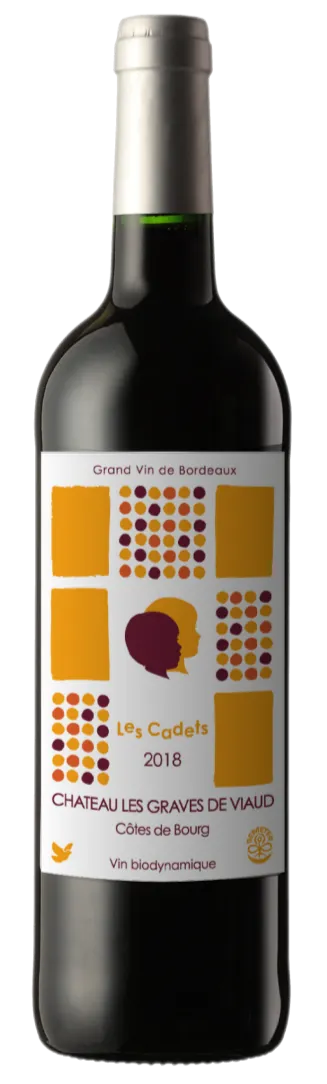 SARL DU DOMAINE DE VIAUD (PUGNAC) LES CADETS, Rosso, 2020, Côtes de Bourg, Bourg et Bourgeais. Immagine della bottiglia