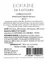 FAMILLE P ET J ALLARD Domaine de Lastours, Rosé, 2022, Languedoc. Back label