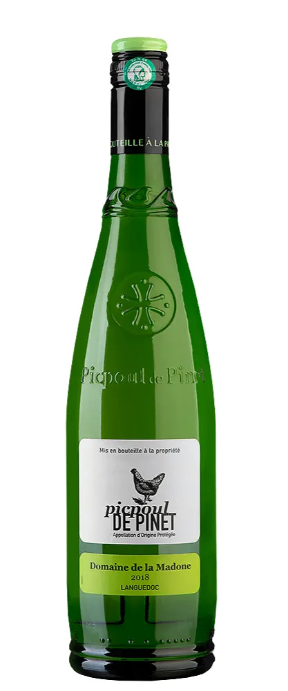 LES VIGNERONS MONTAGNAC-DOMITIENNE LES VIGNOBLES MONTAGNAC LA MONTAGNACOISE (MONTAGNAC) DOMAINE DE LA MADONE, White, 2020, Picpoul de Pinet. Bottle image