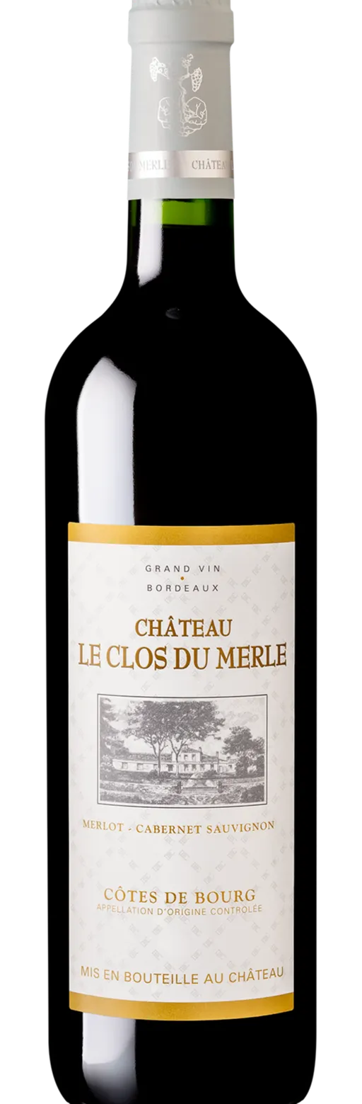 VIGNES SECRETES CHATEAU LE CLOS DU MERLE, Rouge, 2016, Côtes de Bourg, Bourg et Bourgeais. Image de la bouteille