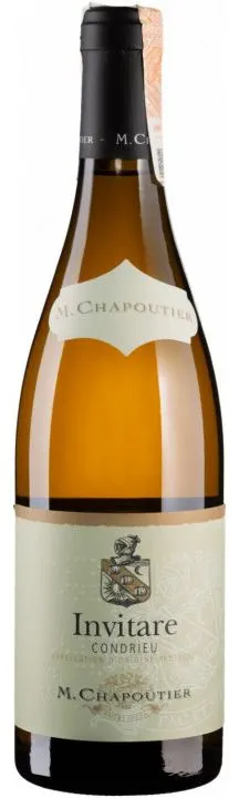 M. Chapoutier Invitare, Weiß, 2020, Condrieu. Flaschenabbildung