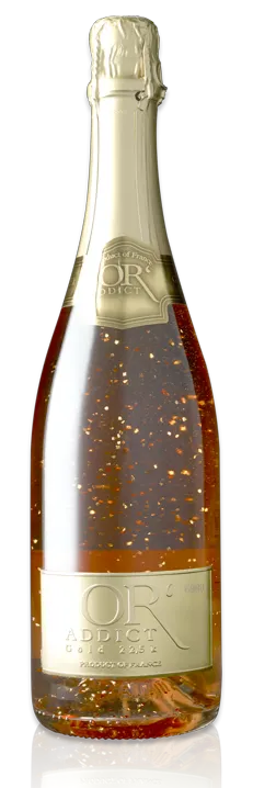 OR ADDICT OR ADDICT CUVÉE SO PINK, VIN PÉTILLANT 100% SYRAH AVEC PAILLETTES D'OR 22.5K, Rosé, NV. Bottle image