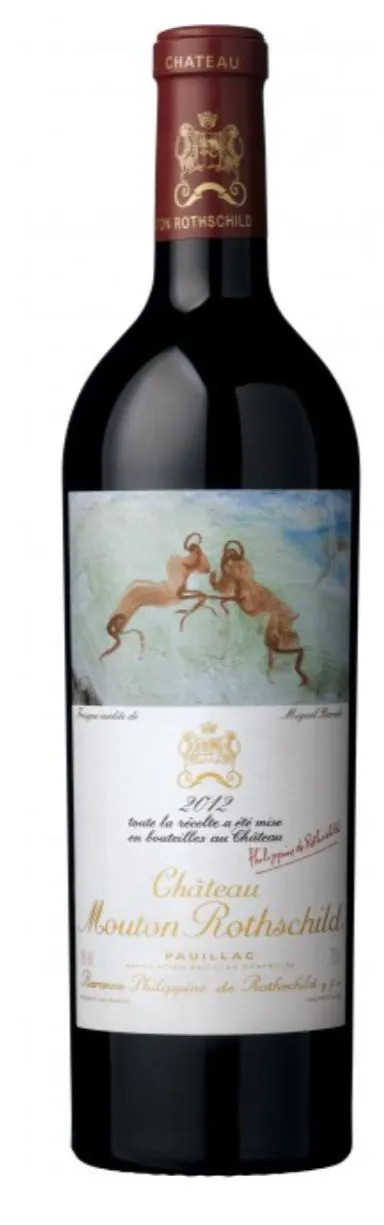 Château Mouton Rothschild, Premier Grand Cru Classé, Rosso, 2012, Pauillac. Immagine della bottiglia