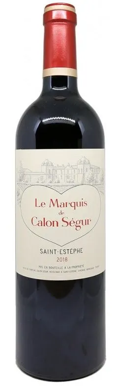 SCEA DU CHATEAU CALON SEGUR Le Marquis de Calon Segur, Red, 2018, Saint-Estèphe. Bottle image