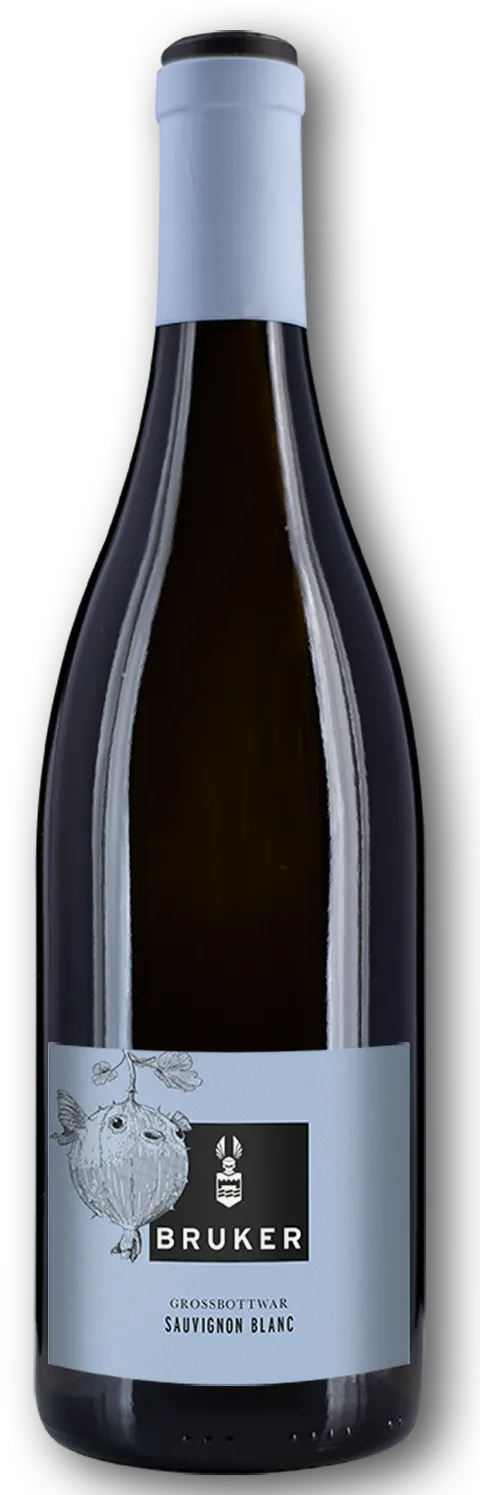 Bruker, Grossbottwar Sauvignon Blanc, White, 2019. Bottle image