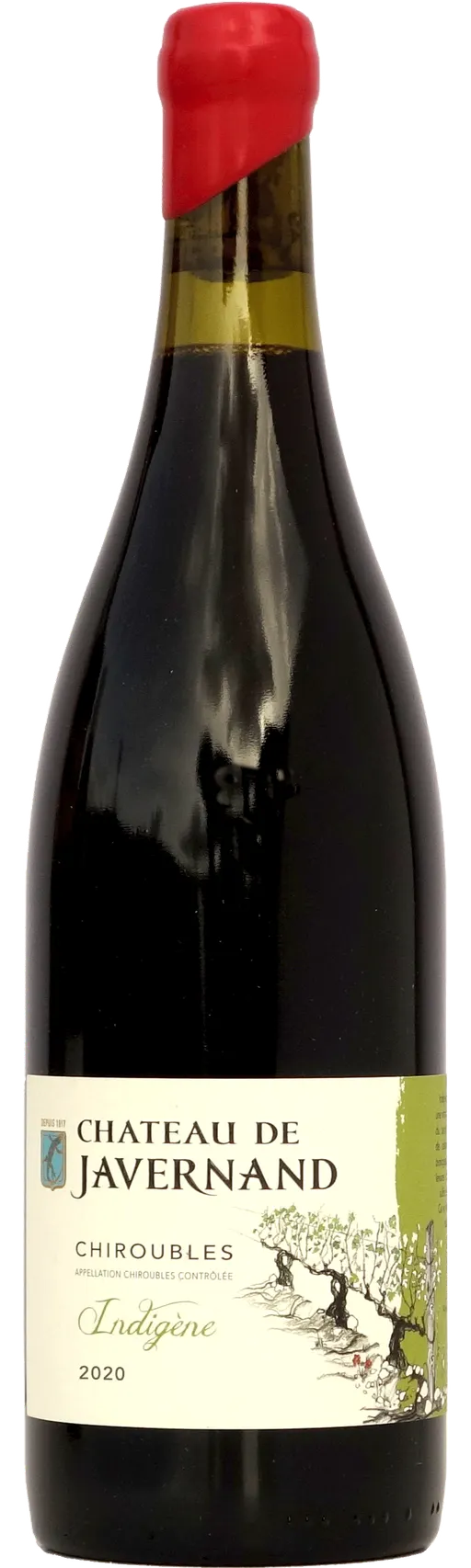 CHÂTEAU DE JAVERNAND, Indigène, Tinto, 2021, Chiroubles. Imagen de botella