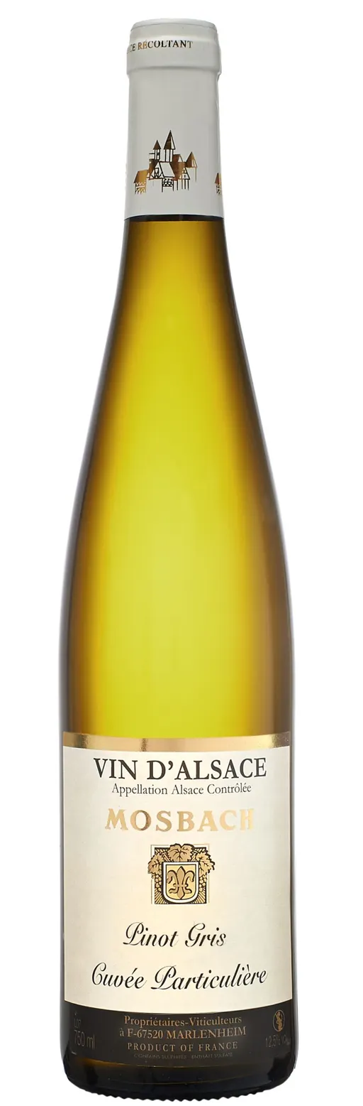 GFA MOSBACH (MARLENHEIM) Pinot Gris Cuvée Particulière Mosbach, Blanc, 2020, Alsace ou Vin d'Alsace. Image de la bouteille