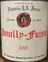 FERRET LORTON Domaine J-A Ferret, Blanco, 2021, Pouilly-Fuissé. Etiqueta frontal