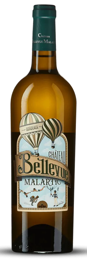 Scea château Haut-Meyreau Château Bellevue Malartic, White, 2021, Bordeaux. Bottle image