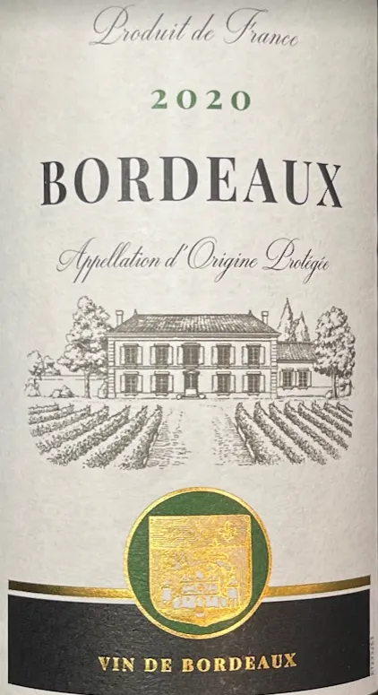 Les Grands Chais de France M&S, White, 2020, Bordeaux. Front label