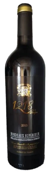 GRANDS CHATEAUX DE FRANCE (SAINT-VINCENT-DE-PERTIGNAS) 1218, Rosso, 2018, Bordeaux supérieur. Immagine della bottiglia