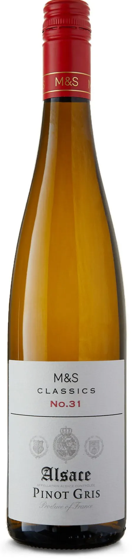 Cave Du Roi Dagobert M&S CLASSICS, No.31 Pinot Gris, Bianco, 2021, Alsace. Immagine della bottiglia