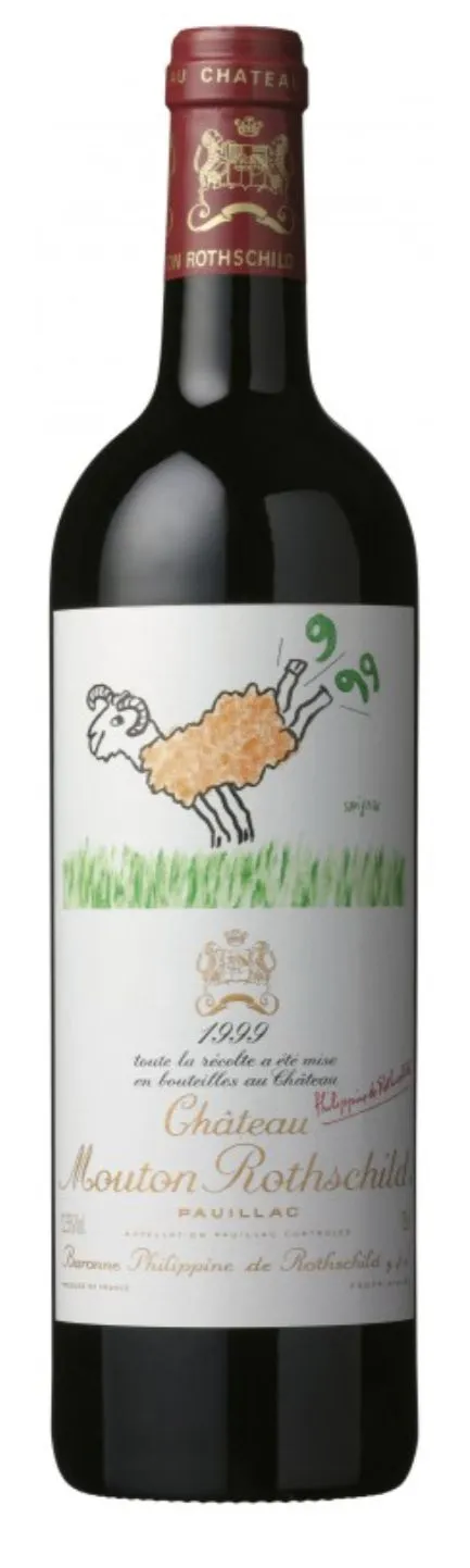 Château Mouton Rothschild, Premier Grand Cru Classé, Rosso, 1999, Pauillac. Immagine della bottiglia