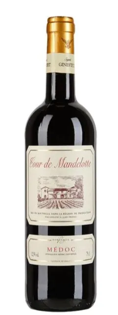 MAISON GINESTET SA (CARIGNAN-DE-BORDEAUX) TOUR DE MANDELOTTE, Red, 2019, Médoc. Bottle image