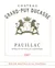 SOCIETE CIVILE CHATEAU GRAND PUY DUCASSE (PAUILLAC) Château Grand-Puy Ducasse, Cinquième Cru Classé, Red, 2007, Pauillac. Front label