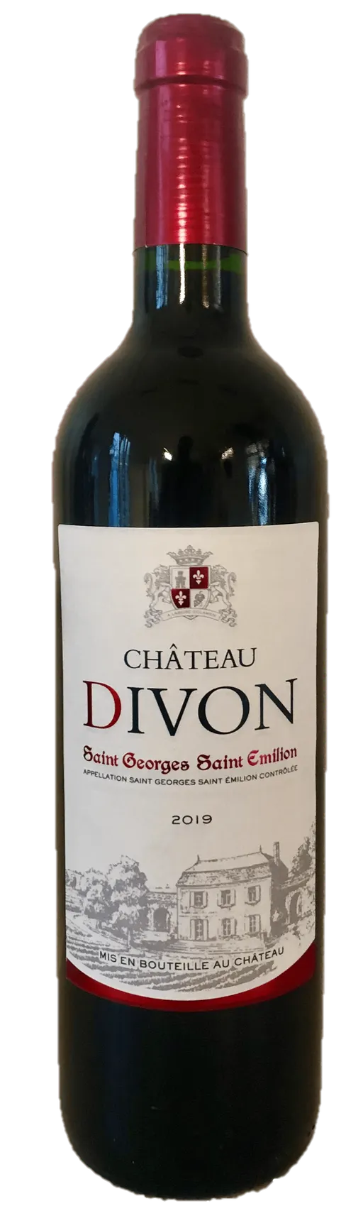 Chateau Divon, Rouge, 2019, Saint-Georges-Saint-Emilion. Image de la bouteille
