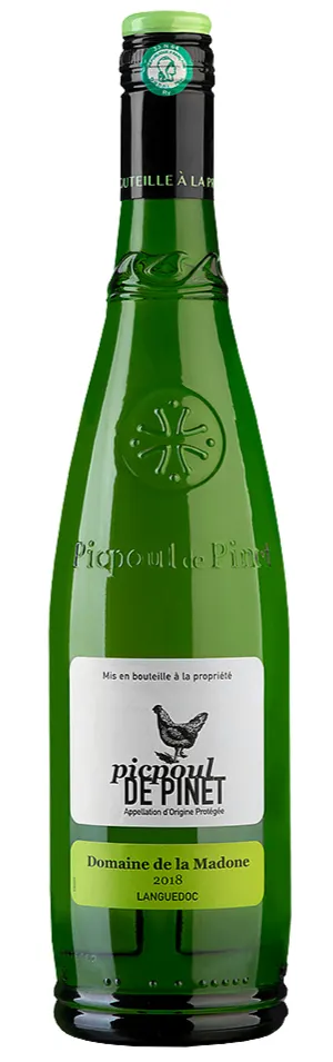 SCEA DU DOMAINE DE LA MADONE (LE PERREON) DOMAINE DE LA MADONE, White, 2018, Picpoul de Pinet. Bottle image