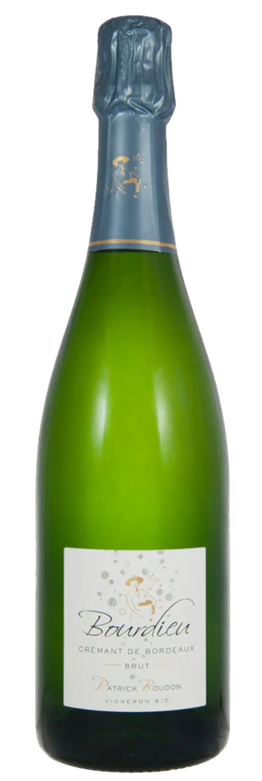 VIGNOBLE BOUDON Domaine du Bourdieu, Blanc, 2021, Crémant de Bordeaux. Image de la bouteille