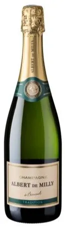 A.DEMILLY ALBERT DE MILLY, TRADITION, Weiß, NV, Champagne. Flaschenabbildung
