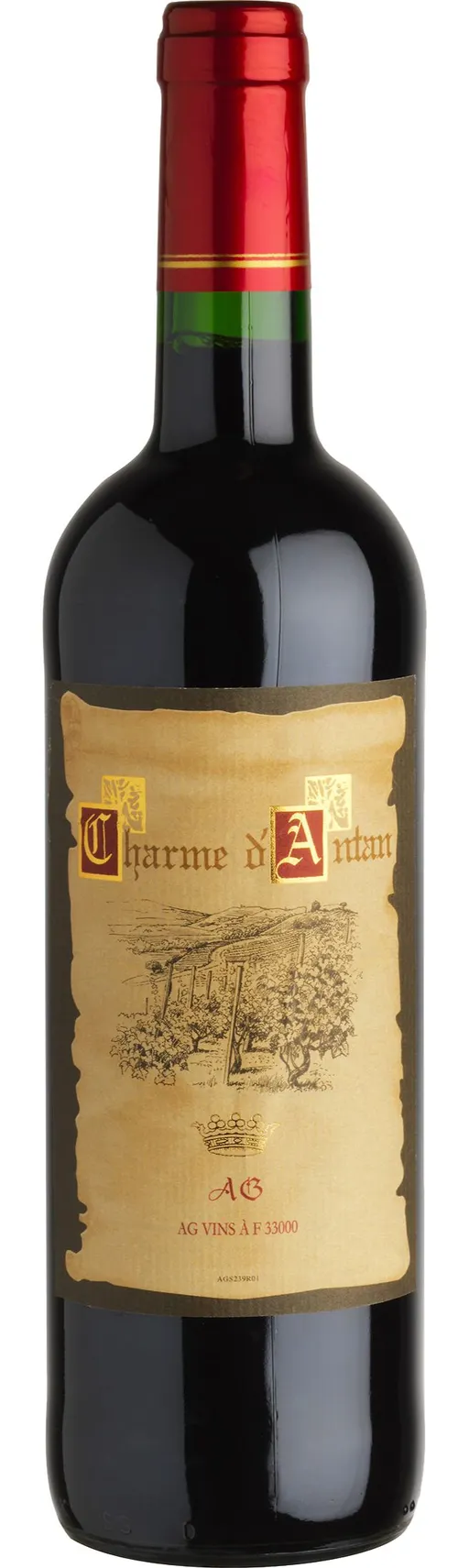Alain Goignard Charme d'Antan, Rouge, 2019. Image de la bouteille