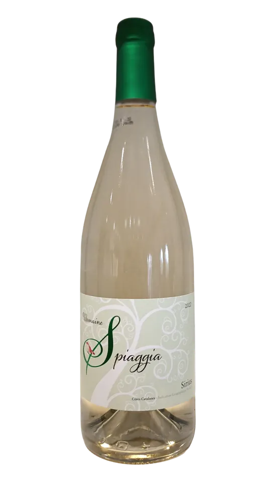 DOMAINE SPIAGGIA Sirius, Weiß, 2022, Côtes catalanes Pyrénées Orientales. Flaschenabbildung