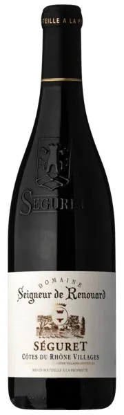 DOMAINE SEIGNEUR DE RENOUARD, Tinto, 2018, Côtes du Rhône Villages Séguret. Imagen de botella