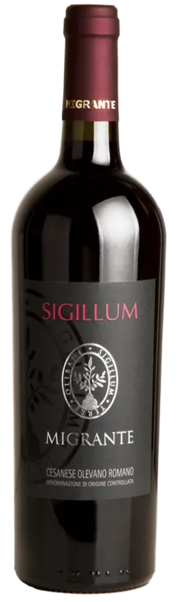 Azienda Agricola Migrante Sigillum, Rosso, 2014, Cesanese di Olevano Romano / Olevano Romano. Immagine della bottiglia