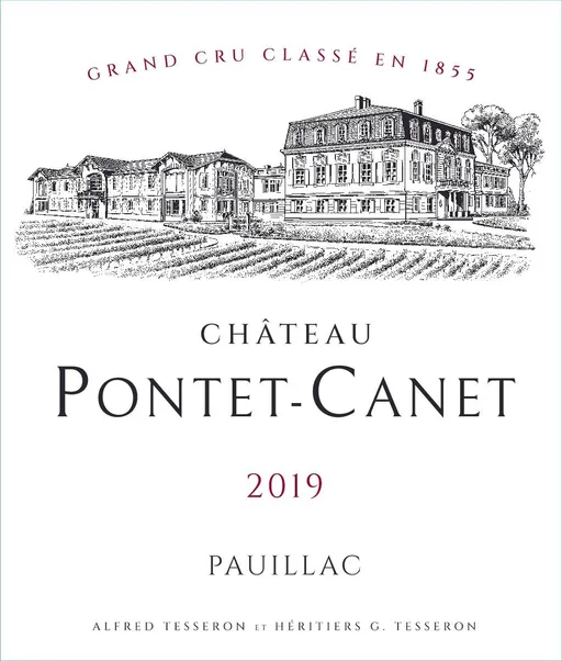CHATEAU PONTET CANET Château Pontet-Canet, Cinquième Cru Classé, Rouge, 2019, Pauillac. Étiquette