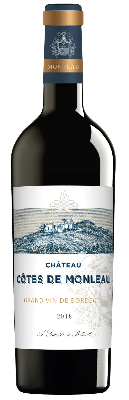 ARMAND SCHUSTER Château Montlau, Red, 2018, Bordeaux supérieur. Bottle image