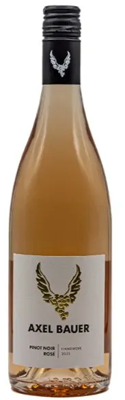 Axel Bauer, Pinot Noir Handwerk, Rosé, 2021, Badischer Landwein. Flaschenabbildung