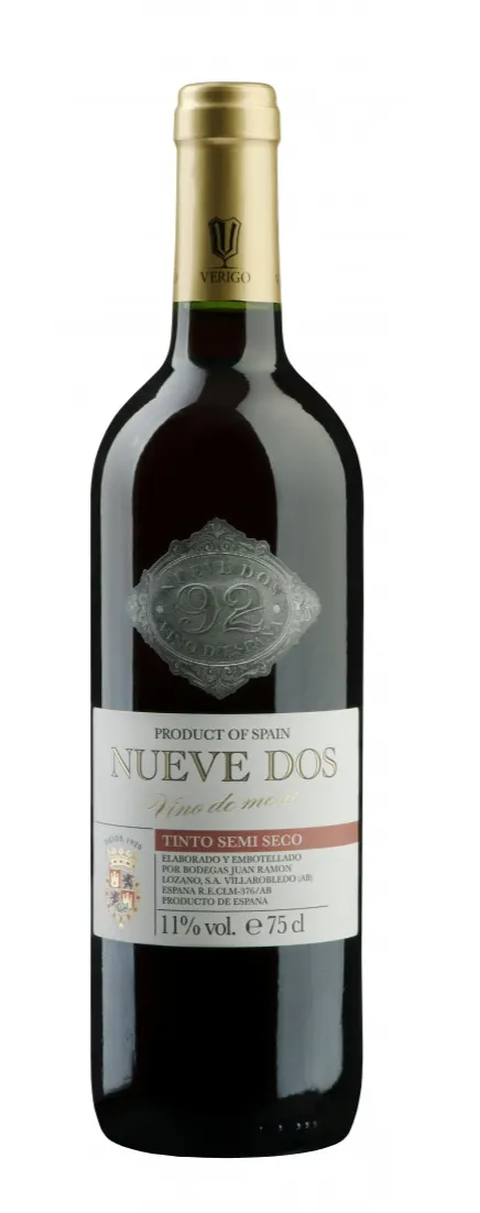 Bodegas Lozano NUEVE DOS, Rosso, 2021. Immagine della bottiglia